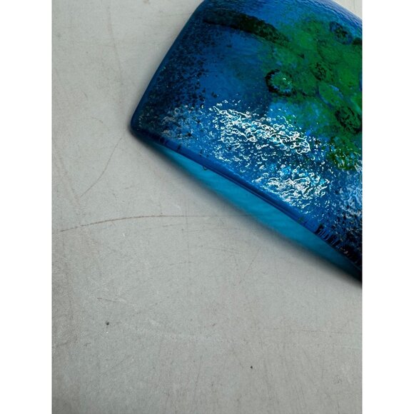 Handmade Italian Glass Square Plate Millefiori Tree Design My Italian Décor READ - Picture 7 of 12